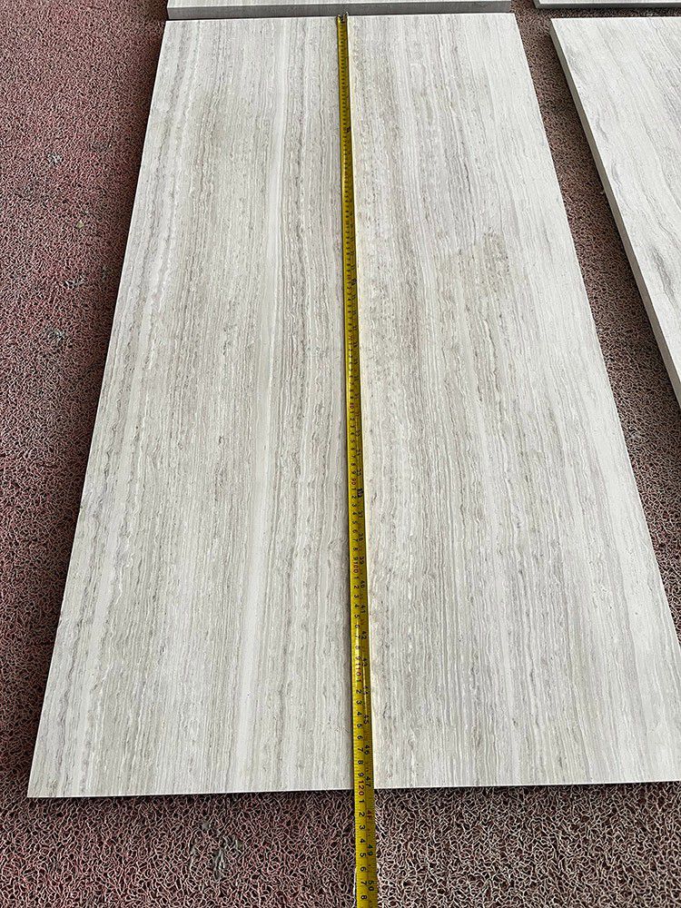 White Wood Marble Flooring - marble-tiles