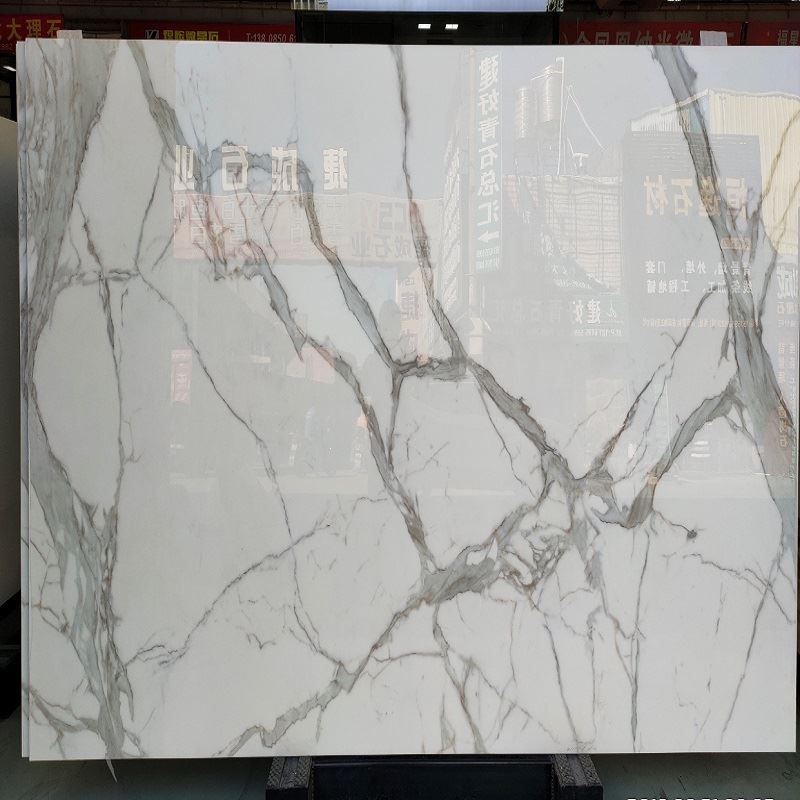 Artificial Nano Calacatta White Slab - nano-glass