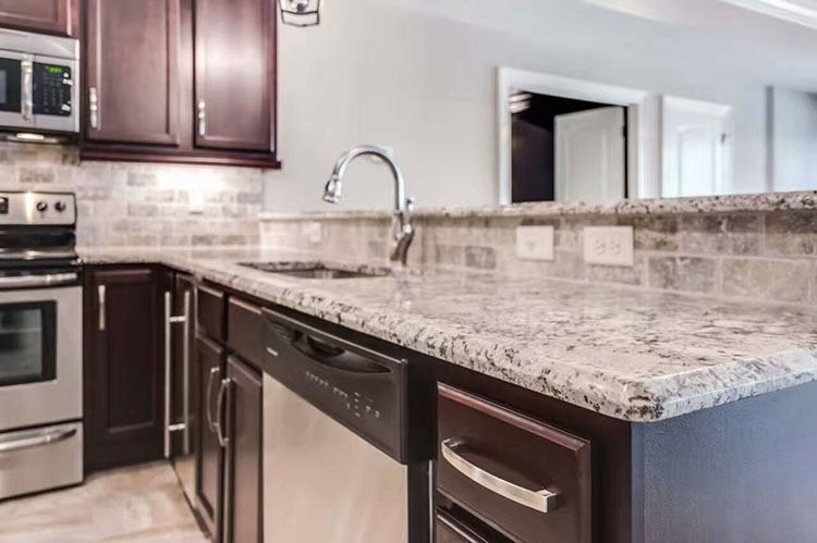 Crystal White Granite Kitchen Countertop - granite-countertop