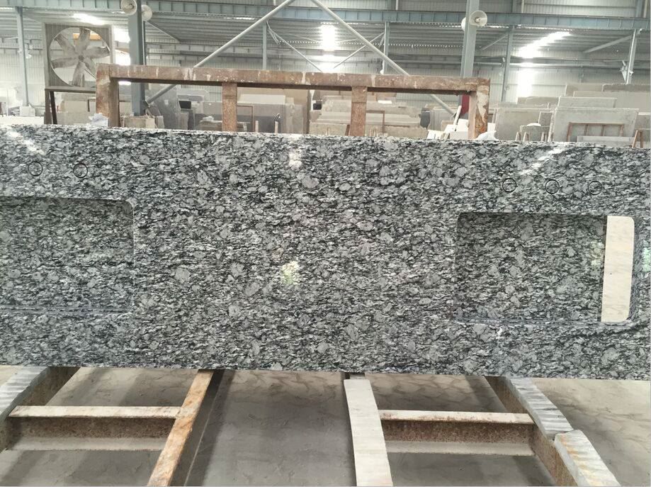 Spray White Granite Slab For Countertops - granite-countertop