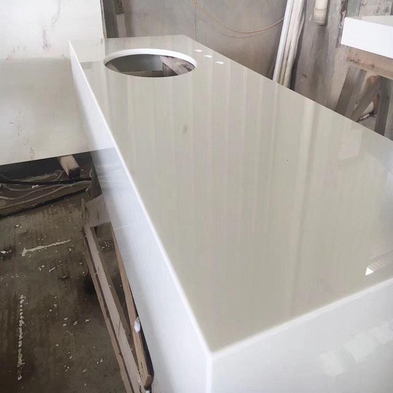 White Nano for Kitchen Prefab - vanity-top