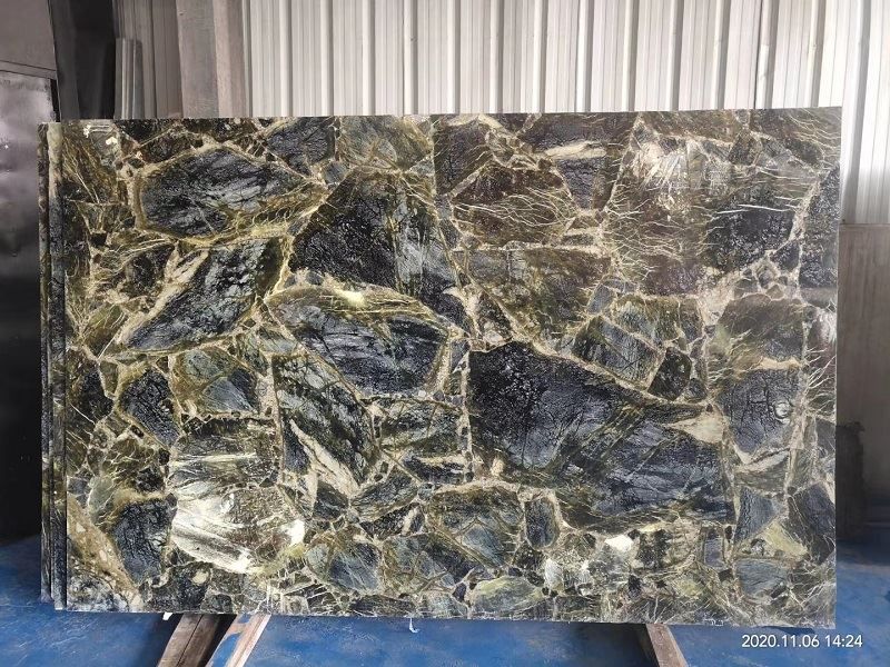 Dark Green Marble Slab For Background Wall - marble-slabs