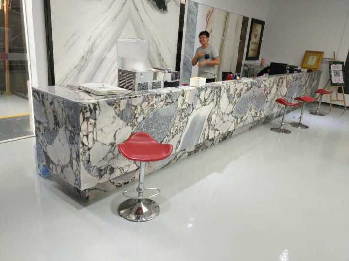 Silver Blue Marble Slab For Wall Decoration - marble-slabs