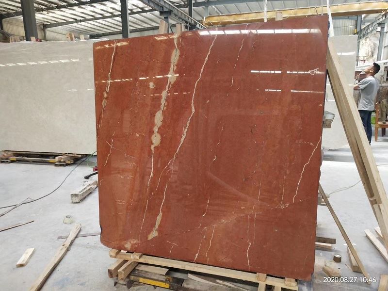 Red Marble Slab for Interior Wall 