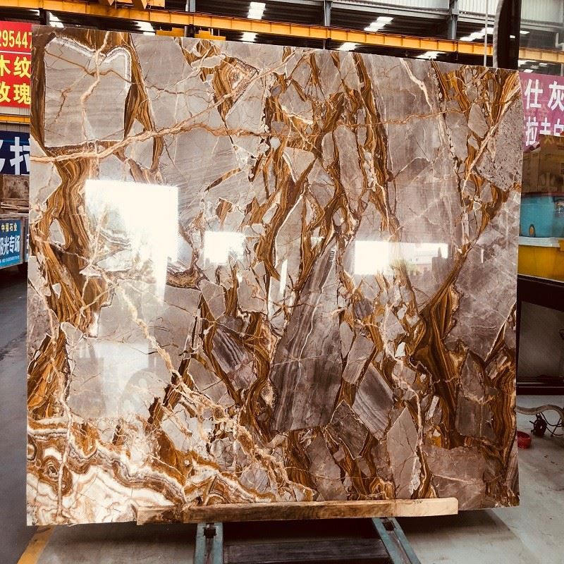 Imperial River Gold Luxurious Marble Slab - marble-slabs