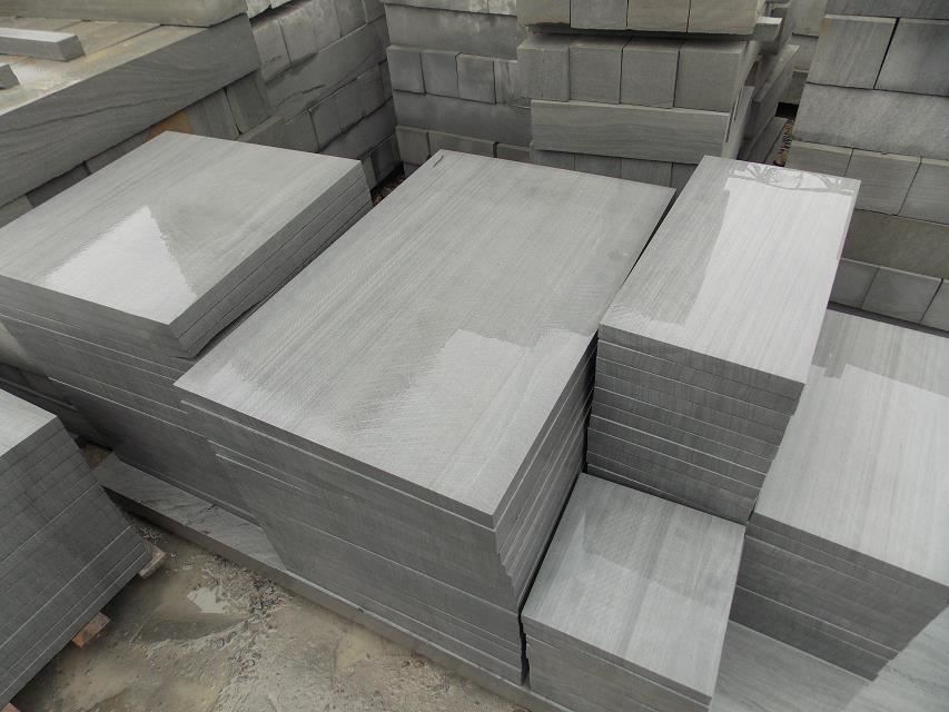 Grey Wooden Sandstone For Wall Cladding - sand-stone