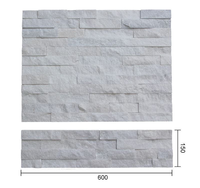 White Quartz Culture Stone Panel - slate