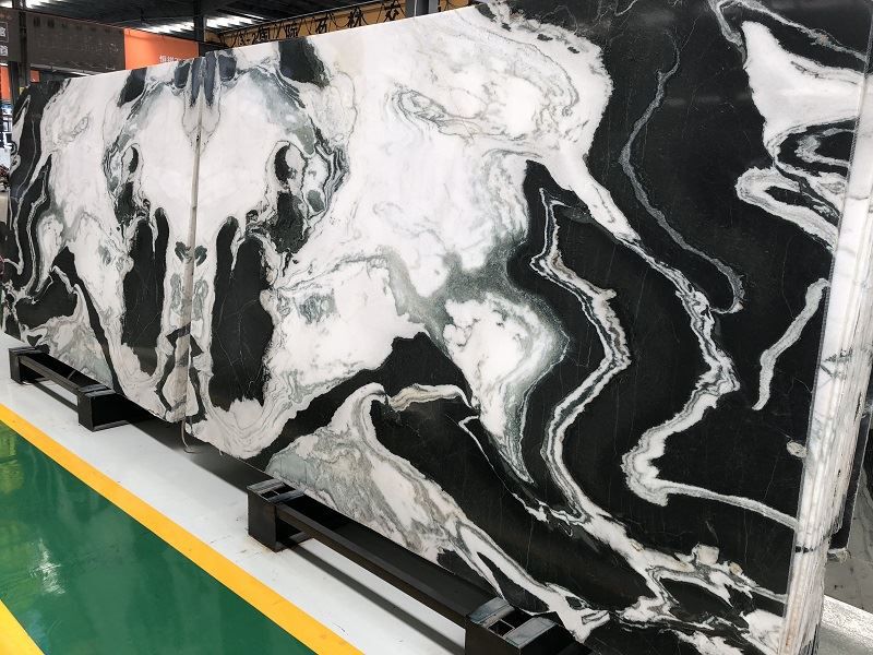 Panda white marble slab