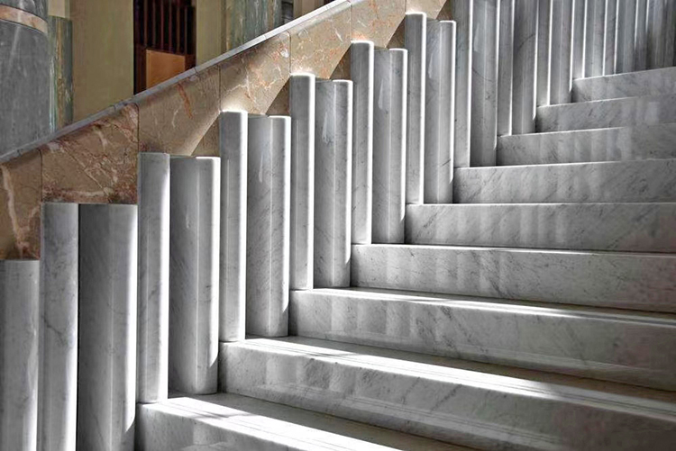 Carrara White Marble Stairs For Home - marble-tiles