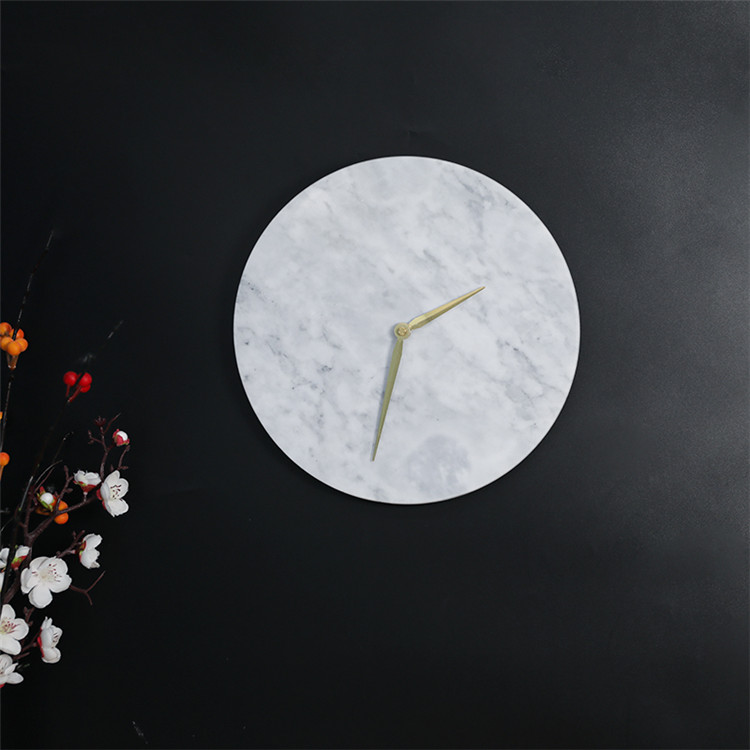 China White White Green Marble Clock - marble-slabs