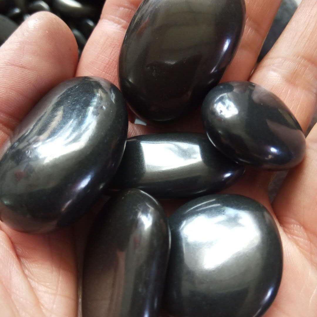 Black Pebble Stone For Garden - fountain-carving-products