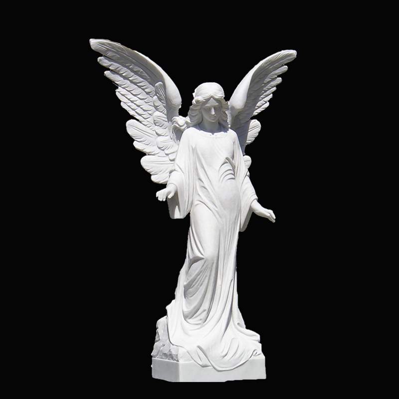 Large Marble Garden Cemetery Angel Statue - fountain-carving-products