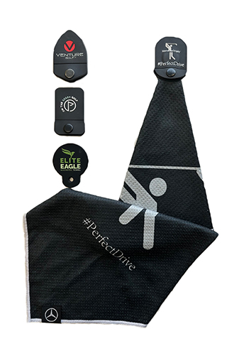 Customized magnet golf towel