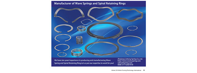 Our products wave springs and spiral retaining rings will be published in Amer
