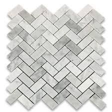carrara white marble random strip mosaic tile24369599282 1663303449734