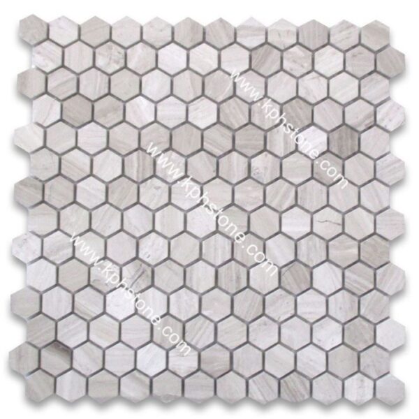 wooden white hexagon mosaic tile 12 x 12 mesh201908071133537702989 1663298884486