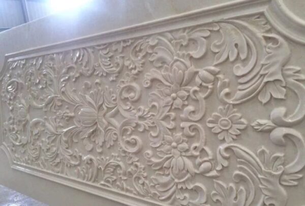 elegant cnc 3d beige marble flower design50119423810 1663302547375