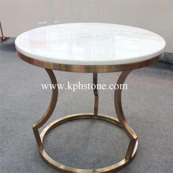 calacatta white marble round coffee table08174799528 1663303585174