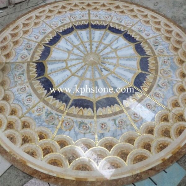 cream marfil marble waterjet medallions for41396001899 1663303009088