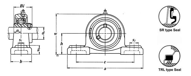 Pillow Block Bearing with Base To Center