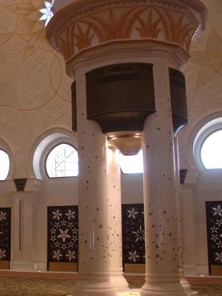 Deep Inside The Grand Mosque In The United Arab Emirates Exclusive Shell Cylindrical Mosaic Process