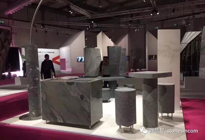 Exposición de Verona Italia de 2017 en el diseño de la Boutique piedra