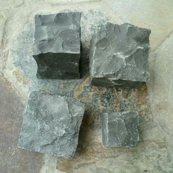 black basalt pebbles