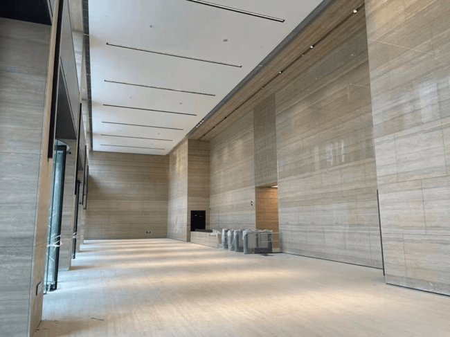 Silk Serpeggiante Marble | Office Building Lobby Projects