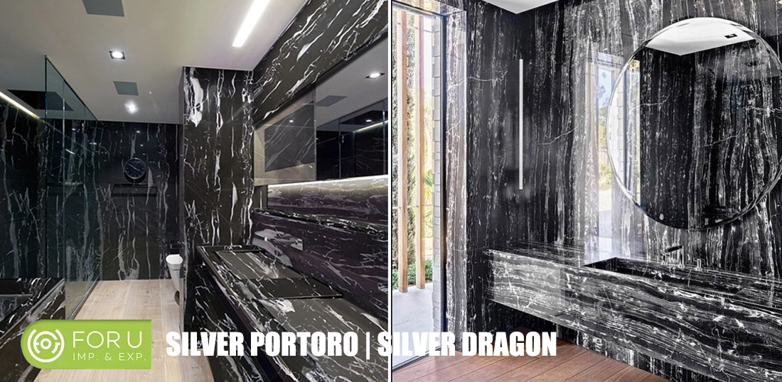 Silver Portoro Marble Bathroom Projects FOR U STONE