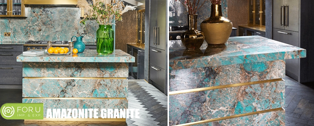 Amazonite Granite Kitchen Countertops FOR U STONE