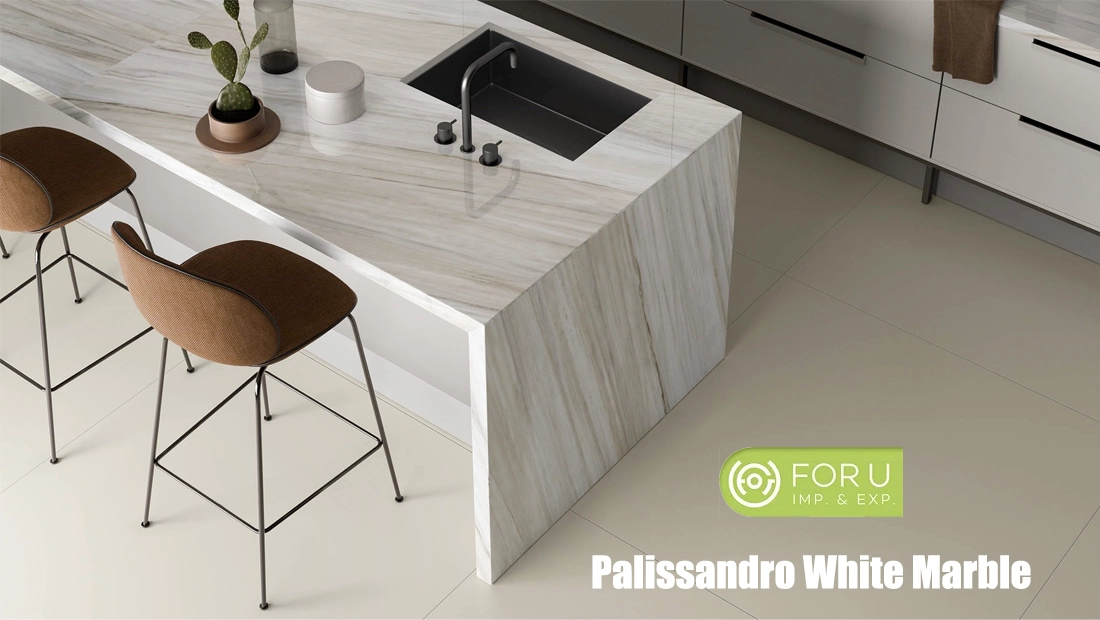 Palissandro White Marble Kitchen Countertops