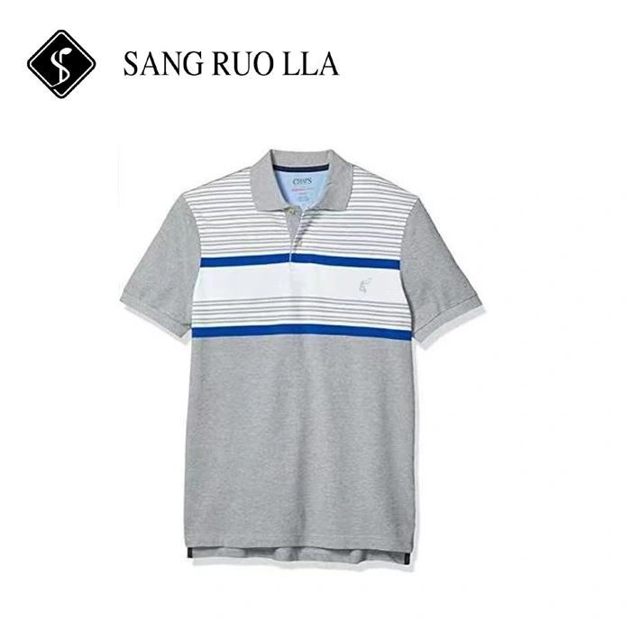 Custom Printed Long Sleeve Fitness Blank Polo Style T Shirt for Men