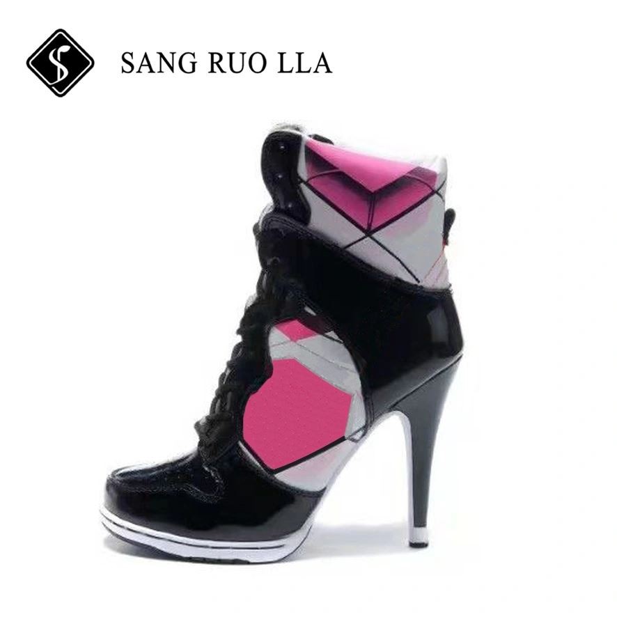 High-Quality Fashion MID-Section High Heels Round Toe Fold Design Autumn and Winter Women's Boots