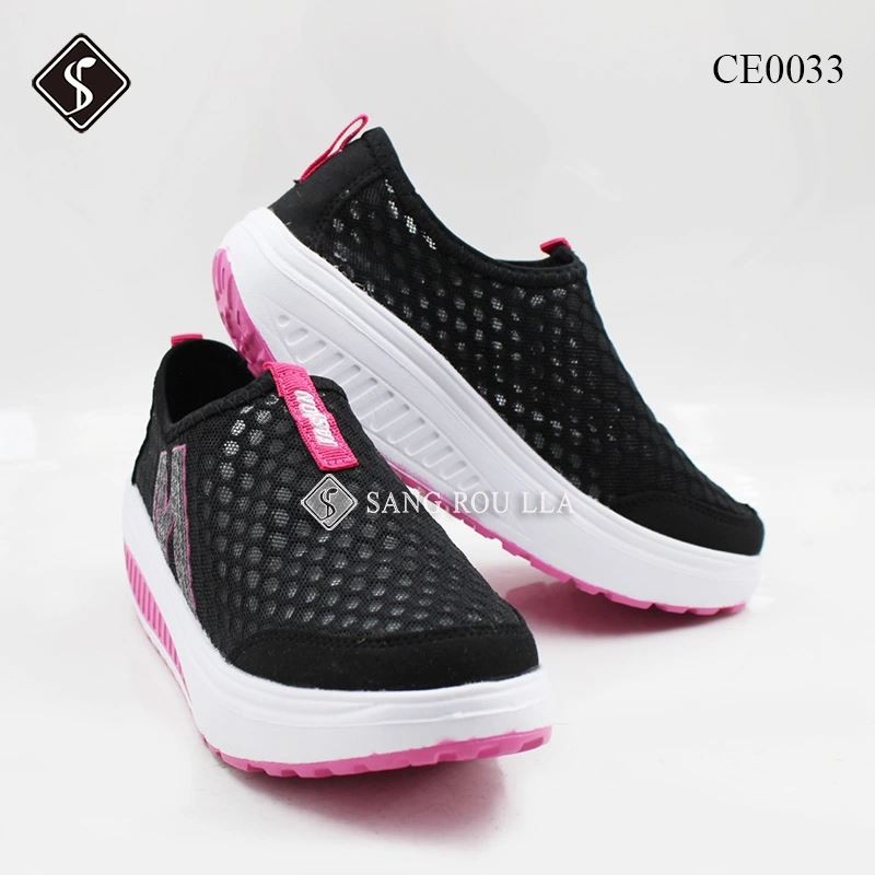 for U Designs Stylish Casual Slimming Swing Shoes Height Increasing Platform Shoes Women Flats Running Shoes