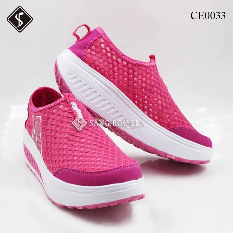 for U Designs Stylish Casual Slimming Swing Shoes Height Increasing Platform Shoes Women Flats Running Shoes