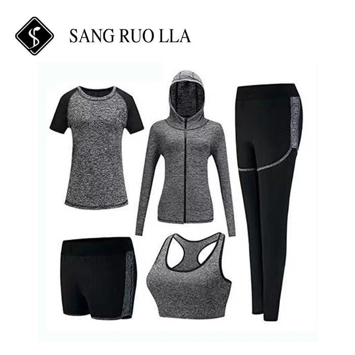 New Seamless Yoga Suit 2 Piece Sports Shirts Crop Top Leggings Gym Clothes Fitness Tracksuit Workout Set