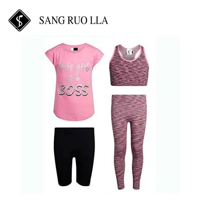 Wholesale Sportswear Sublimation Printing Yoga Wear Ladies Sports Bra and Leggings Set