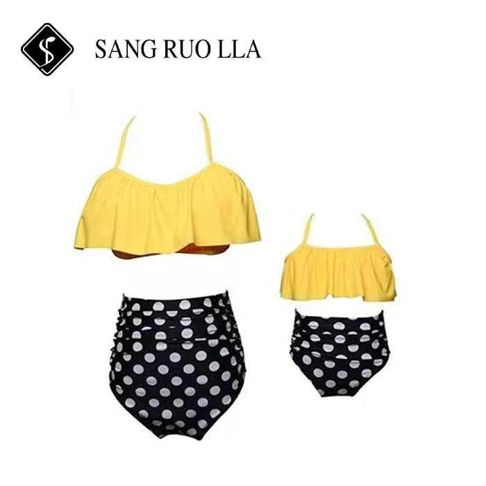 2021 Hot Sell Stripe and Flower Irregular Design Bikini for Lady Swimsuit