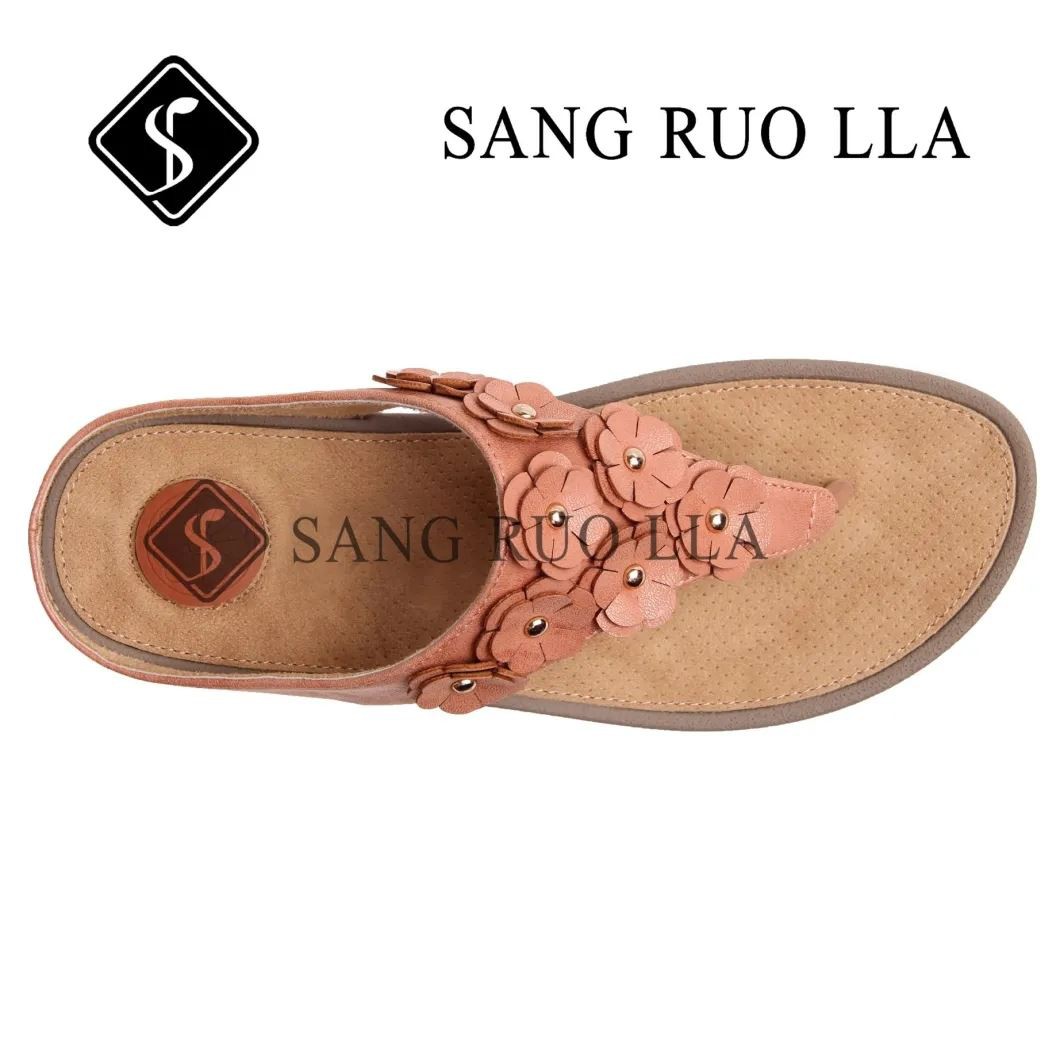Sandals Slippers Flip Flop Beach Shoes Anti-Slip Bohemian Style Flat Casual Summer Slippers for Ladies