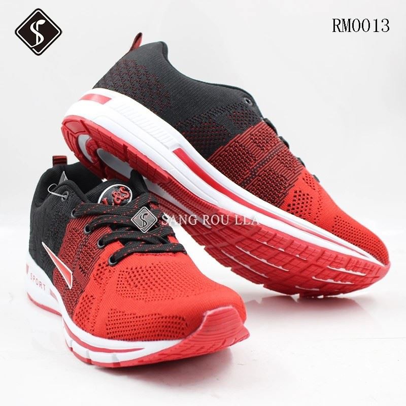 Men's Flame Printed Sneakers Shoes Flying Weave Sports Shoes Comfortable Running Shoes Outdoor Men Athletic Shoes