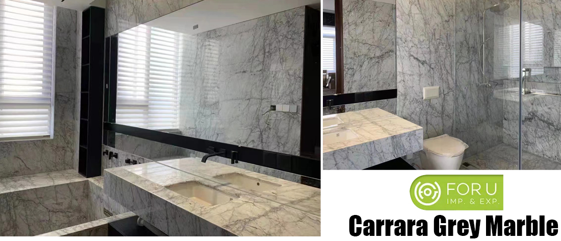 Carrara Grey Marble Bathroom Tiles Projects FOR U STONE