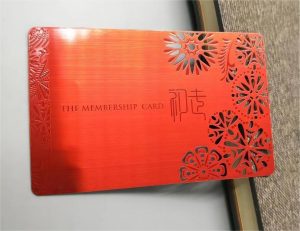 red glossy metal card 1