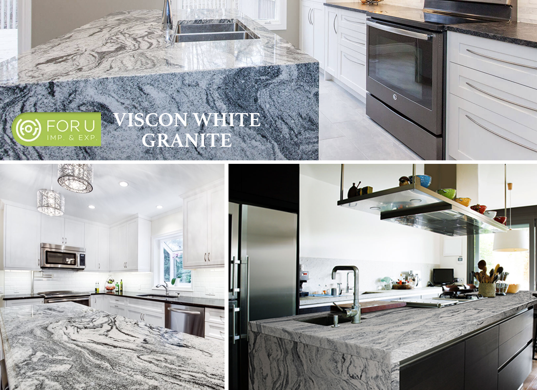 Viscon White Granite Kitchen Countertops Supplier | FOR U STONE