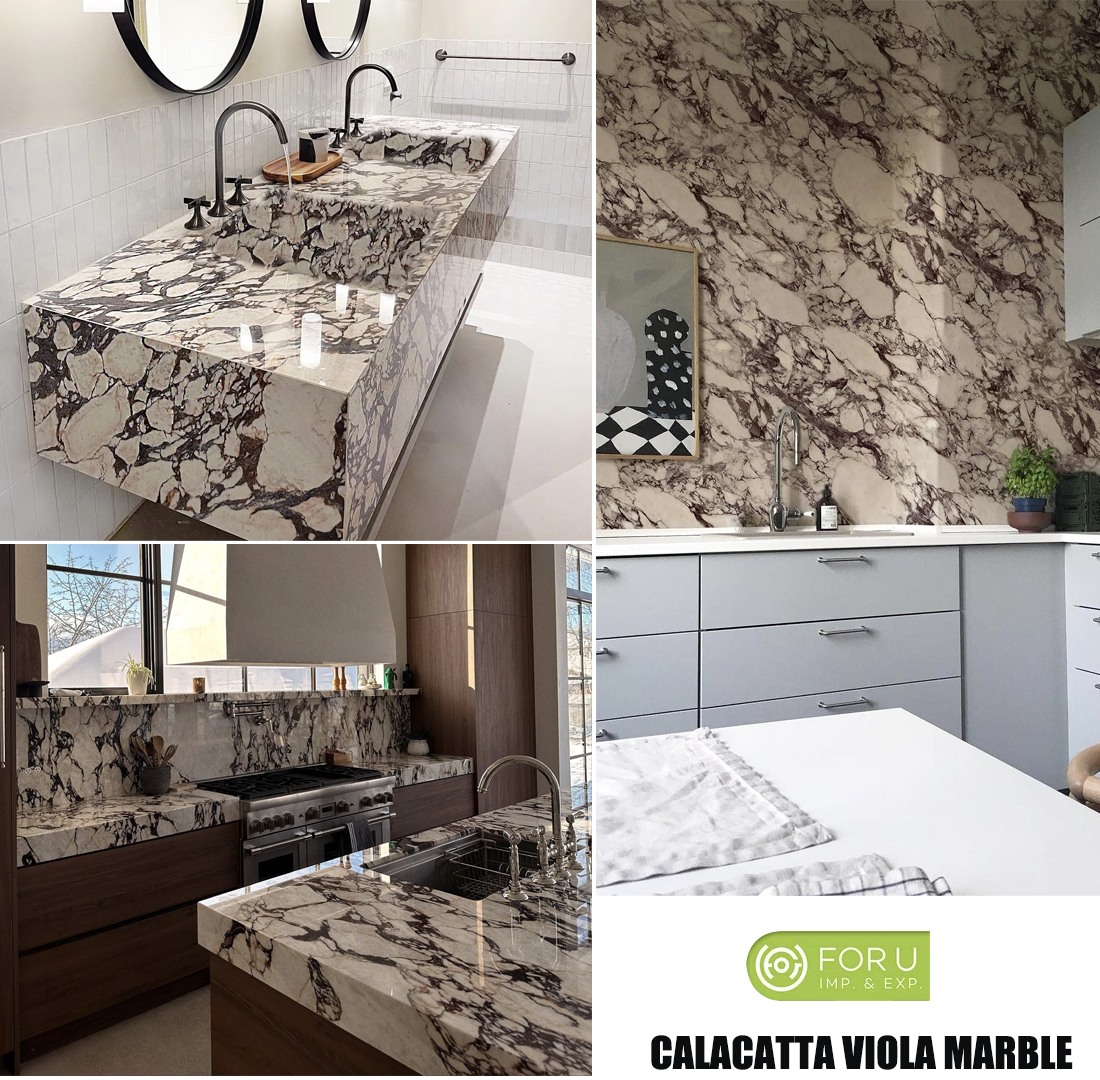 Calacatta Viola Marble Tiles and Countertops Supplier FOR U STONE