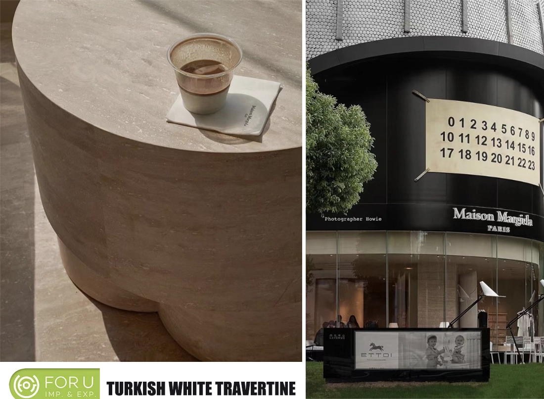 Turkish White Travertine Soild Coffee Tables FOR U STONE