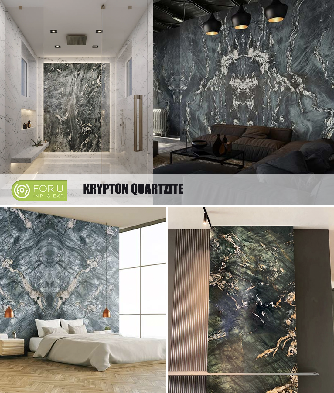 Krypton Green Quartzite Feature Wall Projects FOR U STONE