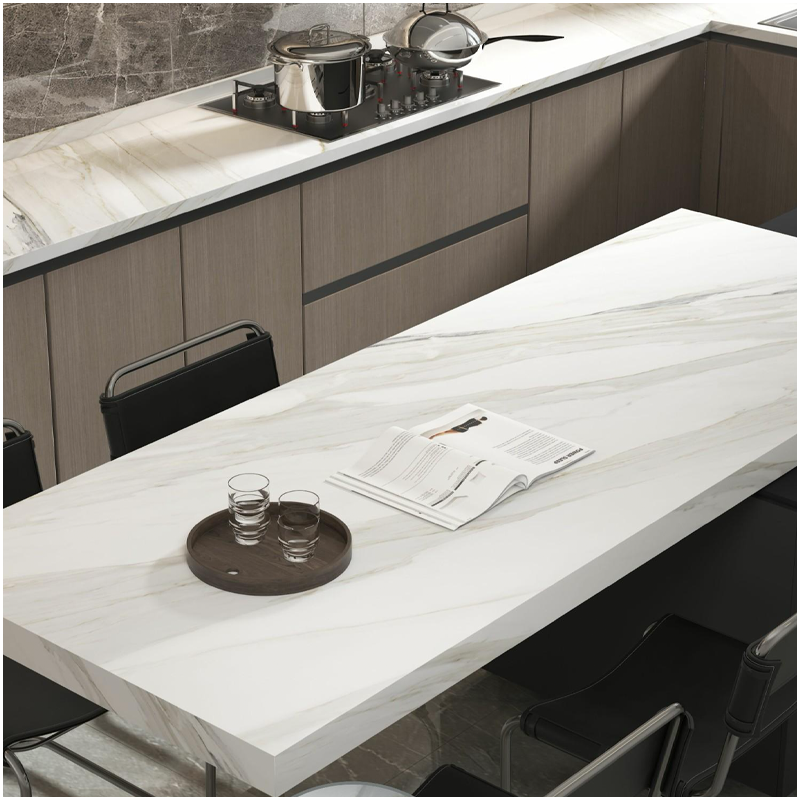 Calacatta White Marble Ultra Compact Kitchen Surface