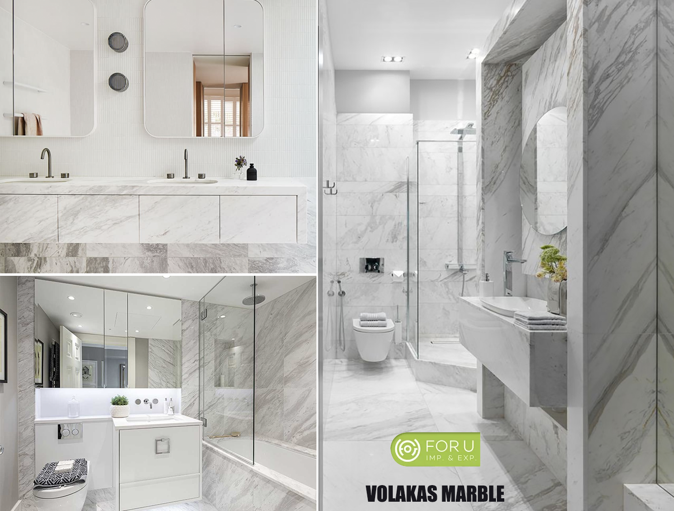 Voalaks Marble Bathroom Designs by FOR U STONE