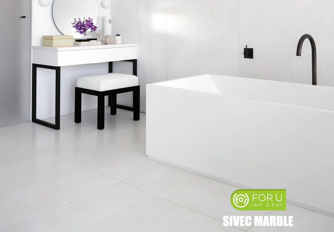 Sivec White Marble Bathroom Deco FOR U STONE