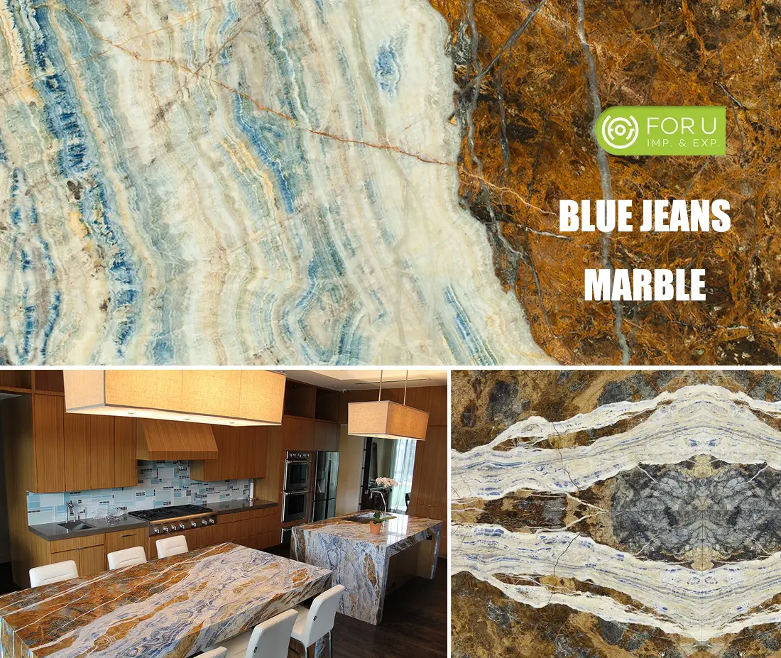 Blue Jeans Marble Kitchen Countertops FOR U STONE
